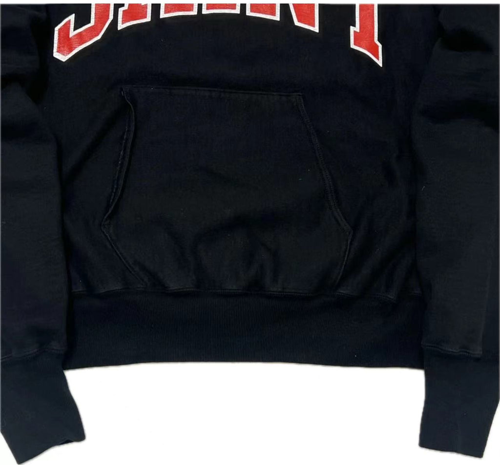 Saint Michael Logo-Print Cotton-Blend Jersey Hoodie