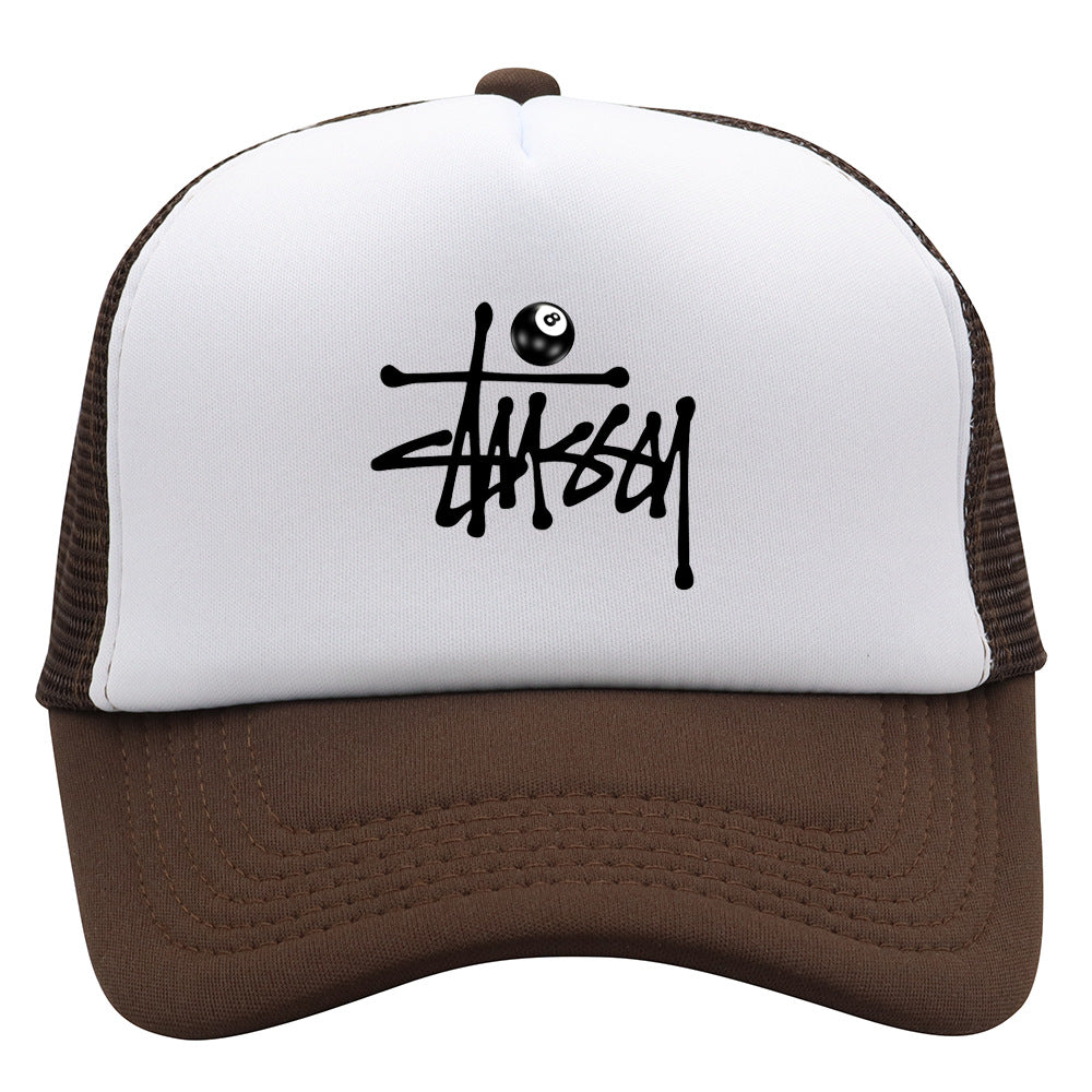 Stussy Hat Printed Truck Cap Baseball Cap Casual Shade Sun Protection Cap